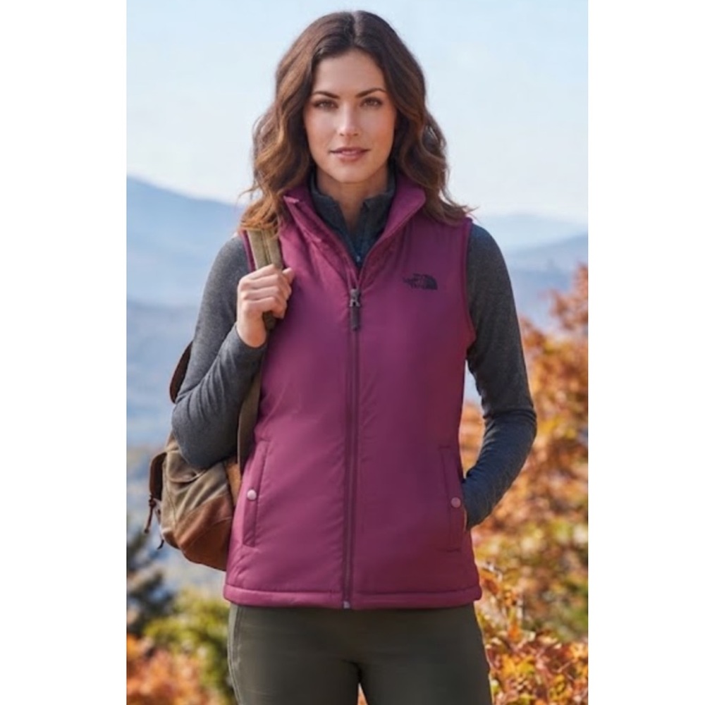 The North Face Mossbud Reversible Vest Purple Medium